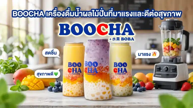 BOOCHA เครื่องดื่มน้ำผลไม้ปั่นที่มาแรงและดีต่อสุขภาพ