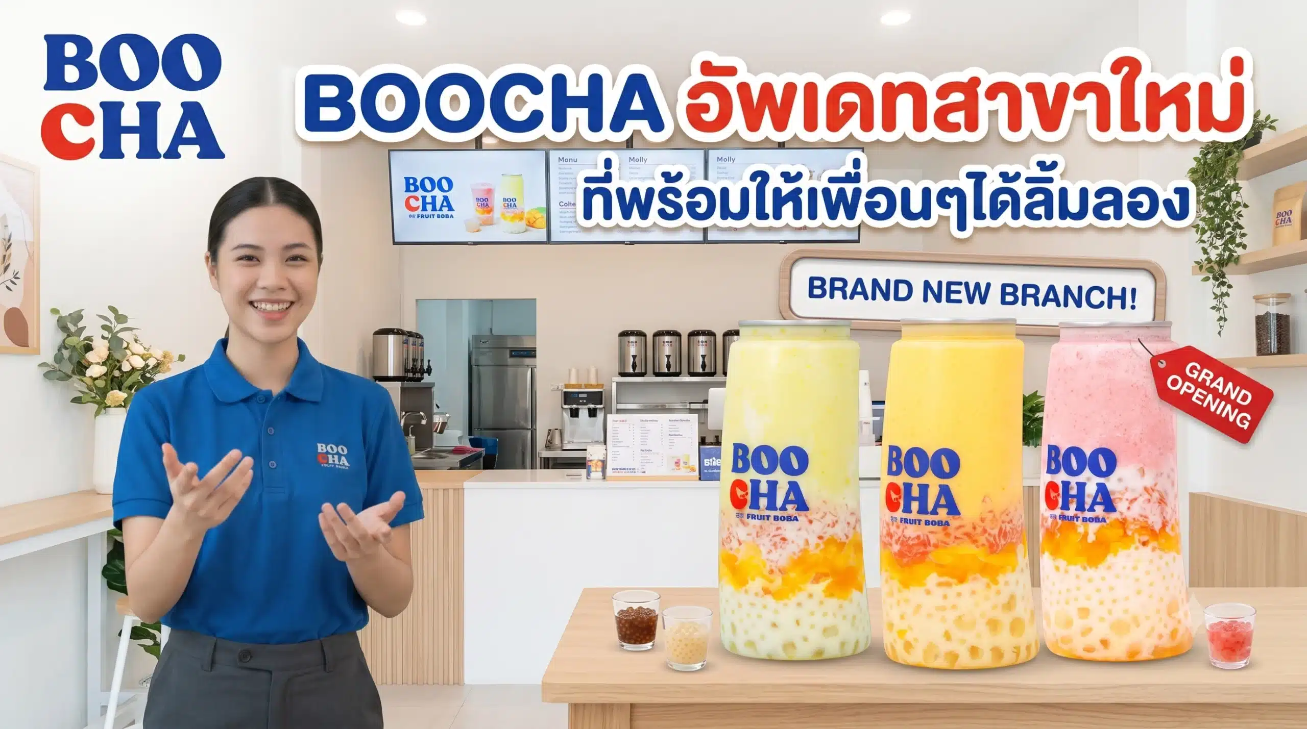 BOOCHA อัพเดทสาขาใหม่